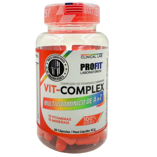 Multivitamínico Vit Complex 90 Cápsulas Profit Laboratórios Vitaminas e Minerais Essenciais