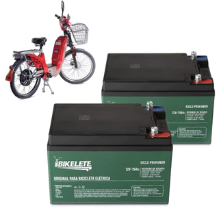 Baterias 2 Kit wide 12v 15ah Bicicleta Elétrica em Oferta na Shopee