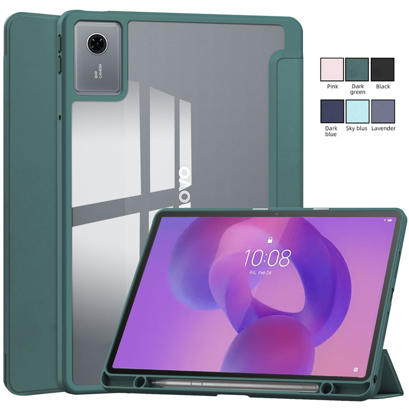 Para Lenovo Idea Tab 11 Caso Com Suporte De Caneta Acrílico Claro Inteligente Capa Magnética Coque tb336fu tb336zu