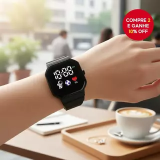 6 peças conjunto de relógio digital LED fashion com pulseira de silicone e joias de borboleta, ideal para uso diário e em Oferta na Shopee