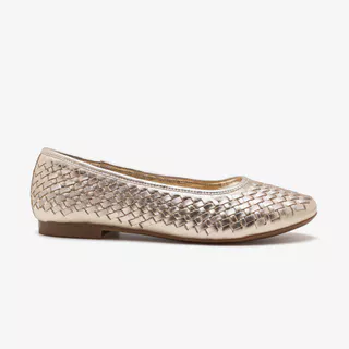 Sapatilha Feminina Lorena Couro Dourado em Oferta na Shopee
