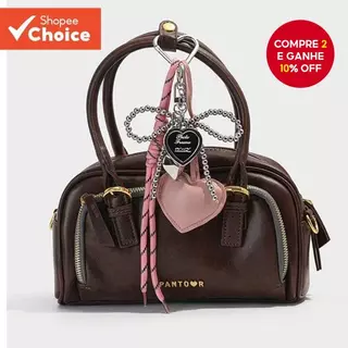 Mulheres Y2K Arco Coração Bolsa Charme Pingente Único Trançado Ins Preto Rosa Chaveiro em Oferta na Shopee