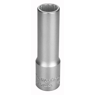 Soquete estriado longo 13 mm encaixe 1/2" aço cromo vanádio - Tramontina PRO em Oferta na Shopee