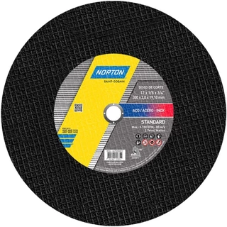 Disco de corte para metal e inox 12" x 3/4" x 3 mm - Standard Norton em Oferta na Shopee