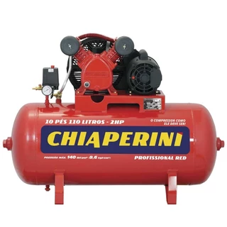 Compressor de ar 10 pés 2 HP 110L RED Chiaperini 110/220V em Oferta na Shopee