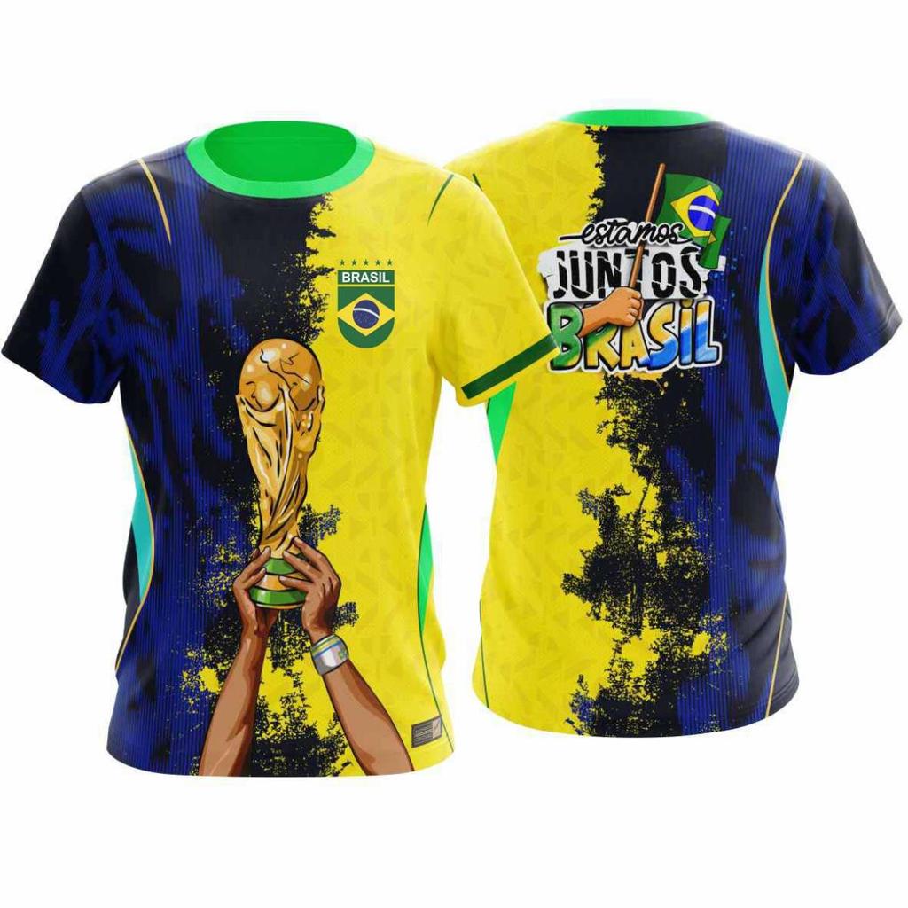 Camisa do Brasil Seleção Brasileira Camiseta Futebol Torcedor MODELO 19 em Oferta na Shopee