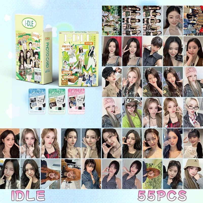 55 Unidades (G) I-DLE DOL Lomo Cards neverland Klaxon SWAY 2o