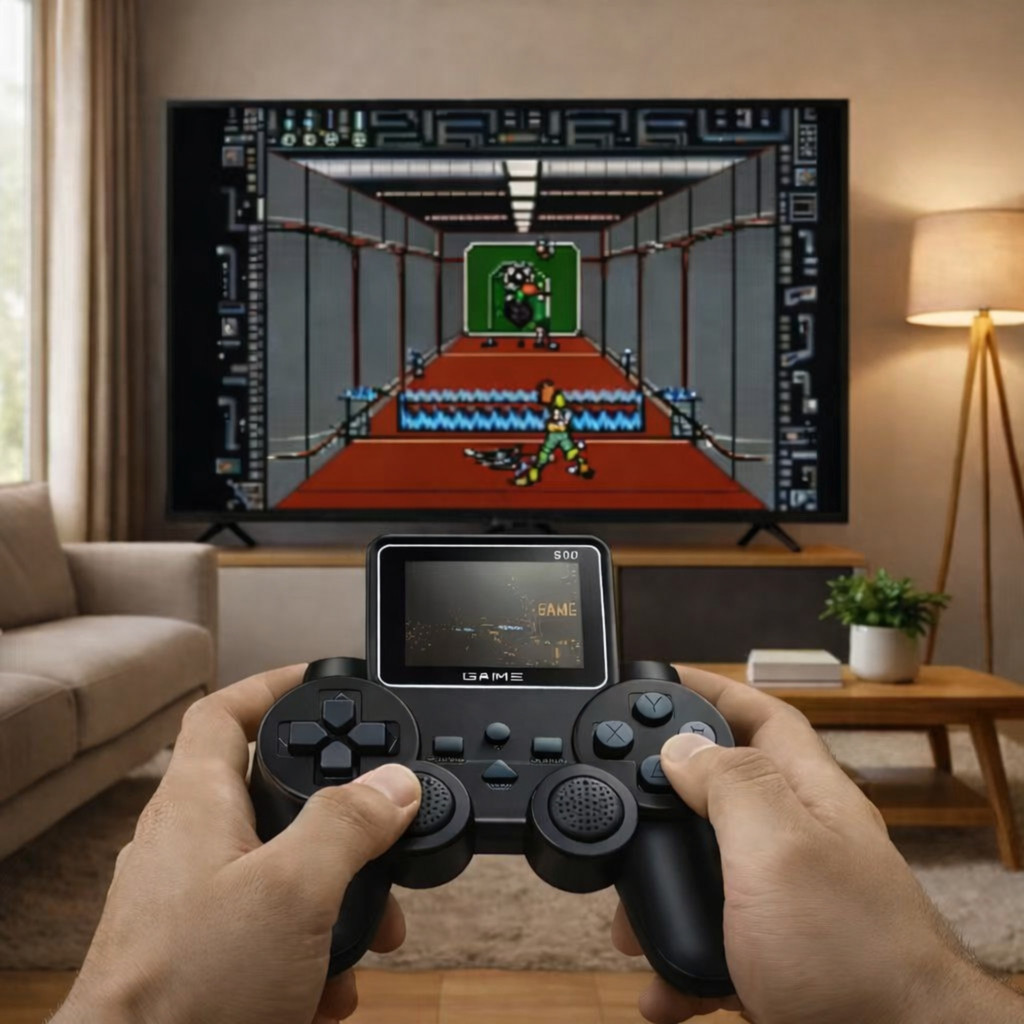 Mini Game Console Portátil com Controle + Saída para TV (Retro Clássico ...