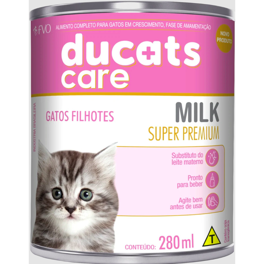 Leite DuCats Care Milk pronto para Gatos Filhotes 280ml | Shopee Brasil
