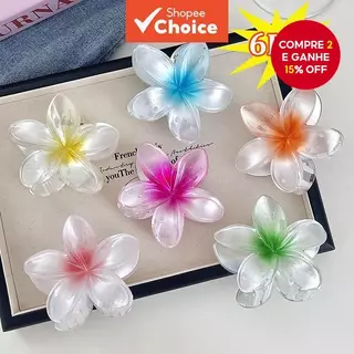 Flor De Ovo 6 Peças Grampos De Cabelo Transparentes Cor AB Tubarão Clipe Gradiente Acessórios De Alta Qualidade em Oferta na Shopee