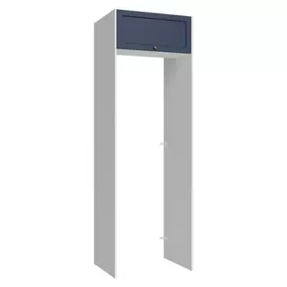 Porta-Geladeira 73 cm 1 Porta Basculante Branco/Azul Vik Madesa em Oferta na Shopee
