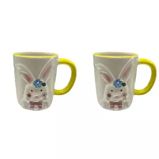 Kit Caneca De Páscoa Coelho Bloom  2 Peças 330ml em Oferta na Shopee