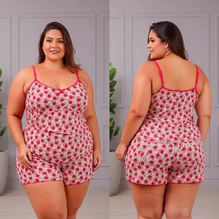 Kit 2 Baby Doll Plus Size P ao G5 Pijama Curto Sensual e Lindo em Oferta na Shopee
