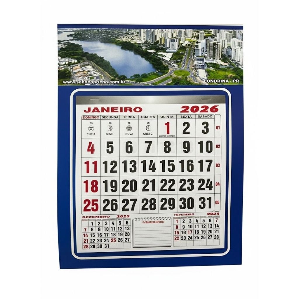 Folhinha Calendario 2026 Londrina autor sebo capricho | Shopee Brasil