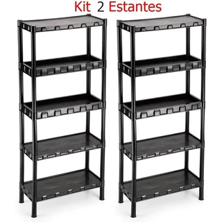 Kit com 2 Estantes Organizadora multiuso 5 prateleiras, tambem temos com 4,3 e 2 andares em Oferta na Shopee