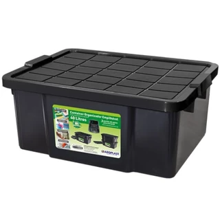 Caixa organizadora com tampa 40 litros empilhável - 25888 Arqplast em Oferta na Shopee