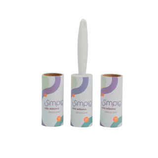 kit rolo adesivo e 2 refis tira pelo com 30 folhas - simplo em Oferta na Shopee
