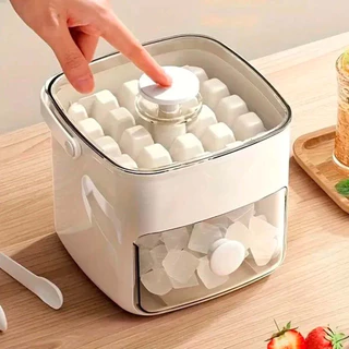 Dispense De Gelo Gourmet Com Gaveta Botão Solta Gelo E Pegador Luxo em Oferta na Shopee