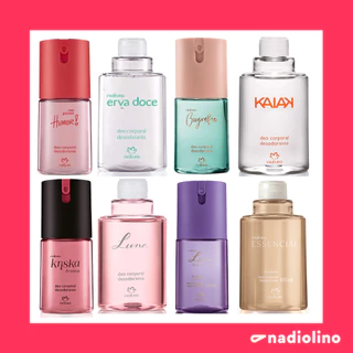 Desodorante Spray Deo Corporal Feminino Natura - 100ml - Biografia, Essencial, Humor, Ilía, Kaiak, Kriska, Luna