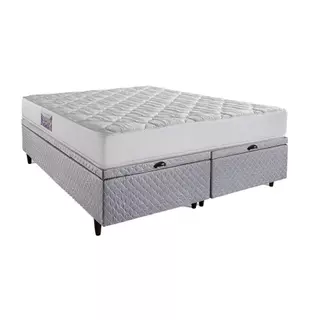 Cama Box Baú Queen Espuma Herval Top D45 New, 67x158x198 cm em Oferta na Shopee
