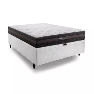 Cama Baú Casal Herval Palermo, Molas Ensacadas, 28x138x188 cm em Oferta na Shopee
