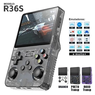 Console Portátil R36S Sistema Arkos 2.0 + de 15.000 Jogos Vídeo Game 64g Linux Tela IPS 3.5 Polegadas a Pronta Entrega em Oferta na Shopee