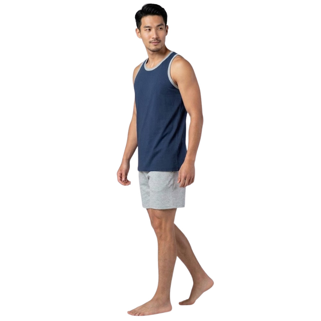 Pijama Masculino Regata com Shorts 100% Algodão – Conforto e Leveza para Dormir em Oferta na Shopee