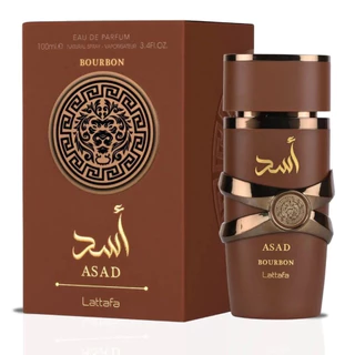 Perfume Árabe Lattafa Asad Bourbon Eau de Parfum Marrom Original - 100ml em Oferta na Shopee