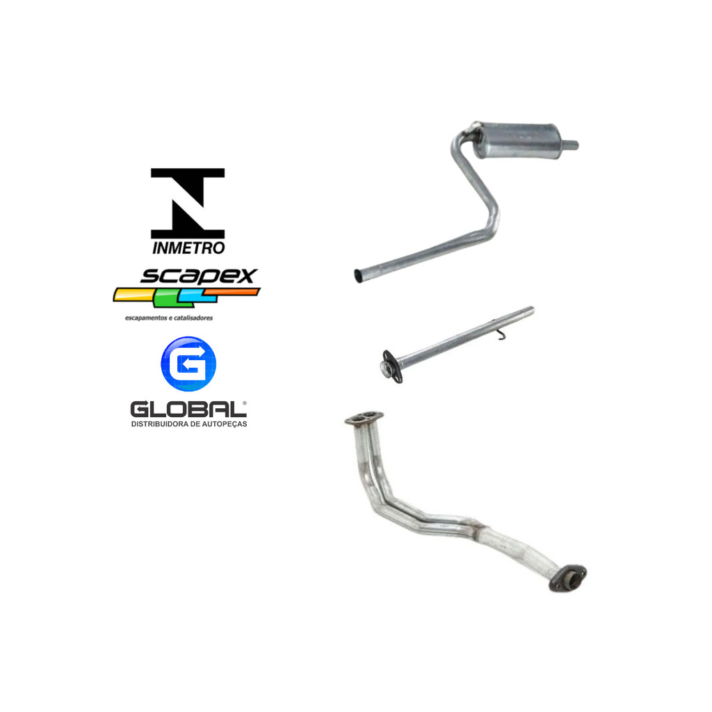 Silencioso Escapamento Intermediario, Tubo e Tubo Motor Uno 1.0 8v ...