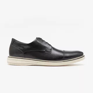 Sapato de Couro Metropolitan Bay Preto Cadarço em Oferta na Shopee