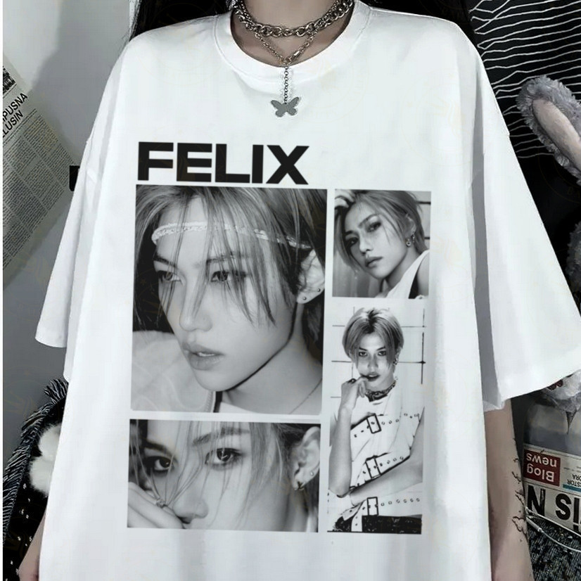 camiseta stray kids felix em Promoção na Shopee Brasil 2026