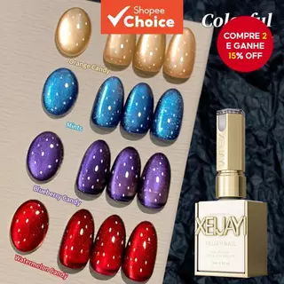 Conjunto De Esmalte Cat Eye 4 Cores 15ml Gel Magnético Para Unhas, Ferramentas De Arte Holográfica Uv LED em Oferta na Shopee