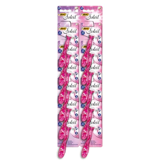 Barbeador descartável Soleil Rosa 12 unidades Bic em Oferta na Shopee