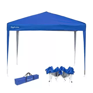 Tenda Gazebo Sanfonada Dobrável 3x3m Summer Azul O2Flow em Oferta na Shopee