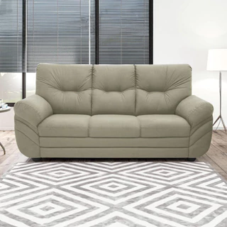 Sofá 3 Lugares Linoforte Francis com Almofadas Fixas e Revestimento em Suede em Oferta na Shopee