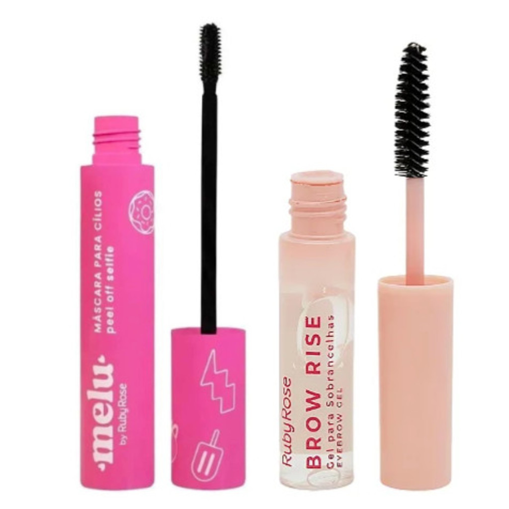 Kit Mascara De Cilios Melu Ruby Rose Rimel + Brow Rise Gel Para ...