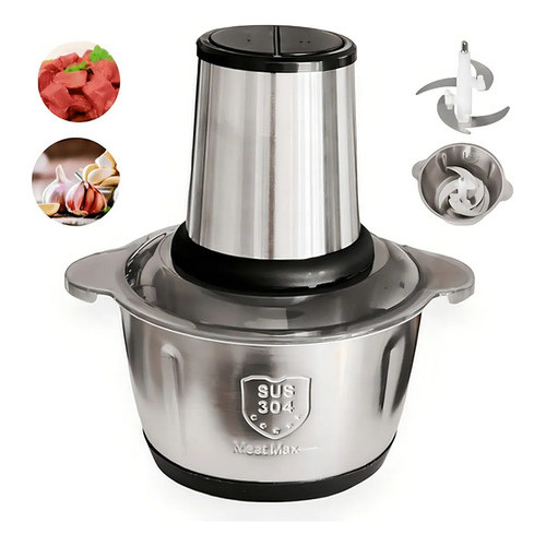 Processador De Alimentos Elétrico Picador De 2 Litros Inox P