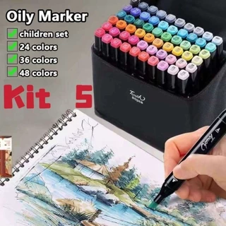 KIT5 36 peças Caneta Marcadora De Ponta Dupla Conjunto De Canetas De Aquarela Especial m em Oferta na Shopee
