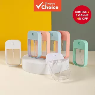 Frasco vazio de spray cosmético para álcool, 45ml, com bomba e recarga para desinfetante de mãos. em Oferta na Shopee