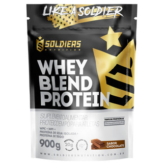 Whey Blend Protein Concentrado e Isolado 900g Soldiers Nutrition Suplemento Proteína Muscular Recuperação