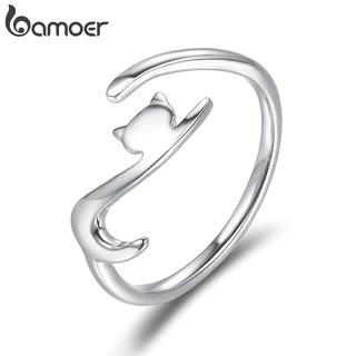 Anel Aberto Bamoer Tamanho Ajustável Gato Preto Requintado Joias Da Moda Presentes Para Mulheres em Oferta na Shopee