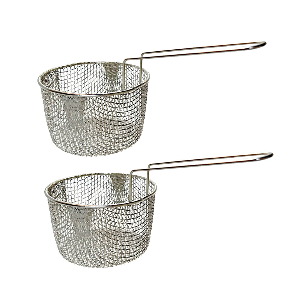 Kit 2 Cestos de Fritura Premium Redondo 14 Cm Fryer Max