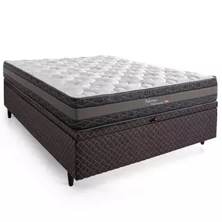 Cama Baú Casal Herval Palermo com Molas Ensacadas, 74x138x188 cm em Oferta na Shopee