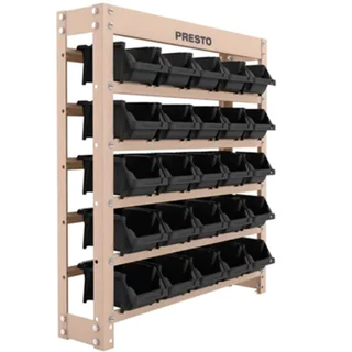 Estante metálica com 25 gavetas n° 3 preta - Presto em Oferta na Shopee