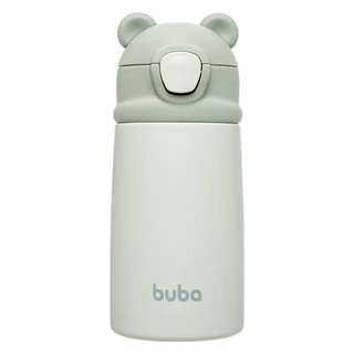 Copo Térmico Buba Parede Dupla c/ Canudo Ursinho Verde 320ml em Oferta na Shopee