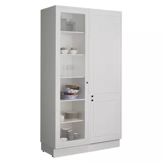 Cristaleira MDF Herval Viana, 3 Portas, com Vidro, Branco Ártico em Oferta na Shopee