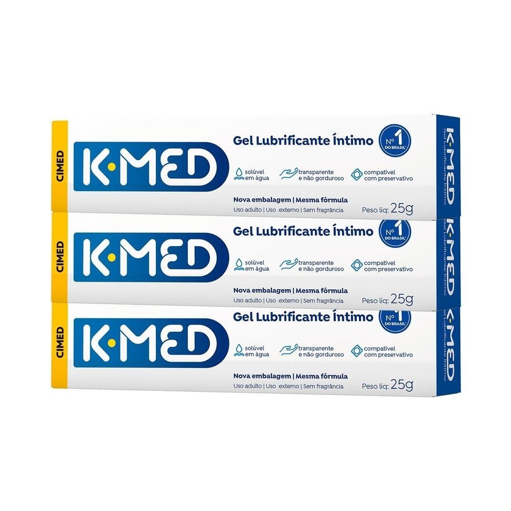 Kit c/ 3 unidades - Gel Lubrificante Íntimo K-med 25g Kmed | Shopee Brasil