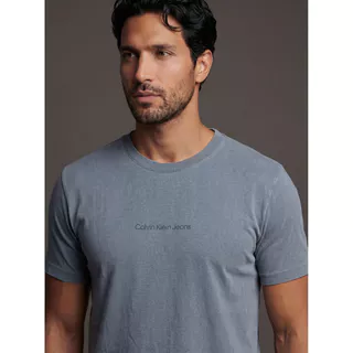 Camiseta Manga Curta Calvin Klein Jeans Masculino Logo Est. 1978 - Marinho em Oferta na Shopee