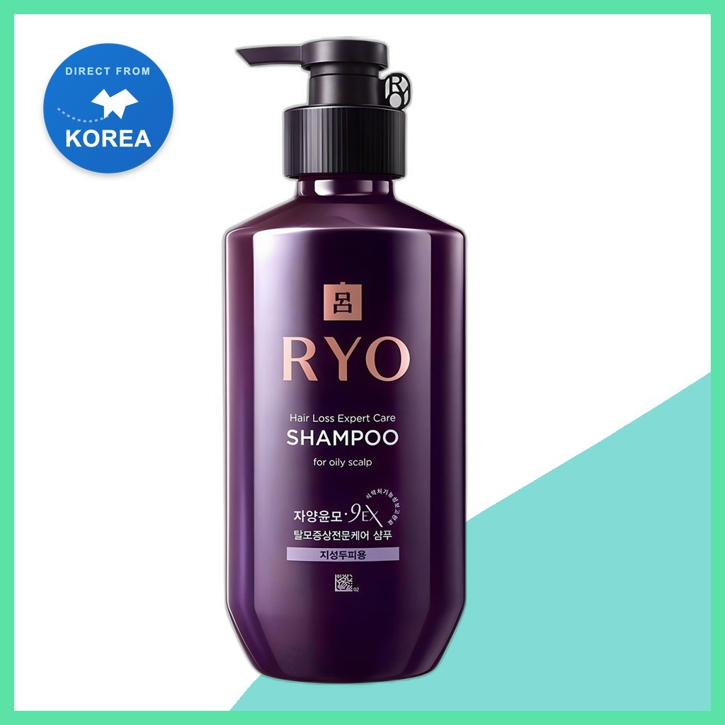 ryo] Shampoo Nutritivo 9EX , 400ml , 1 Unidade/Coreano/Complexo De