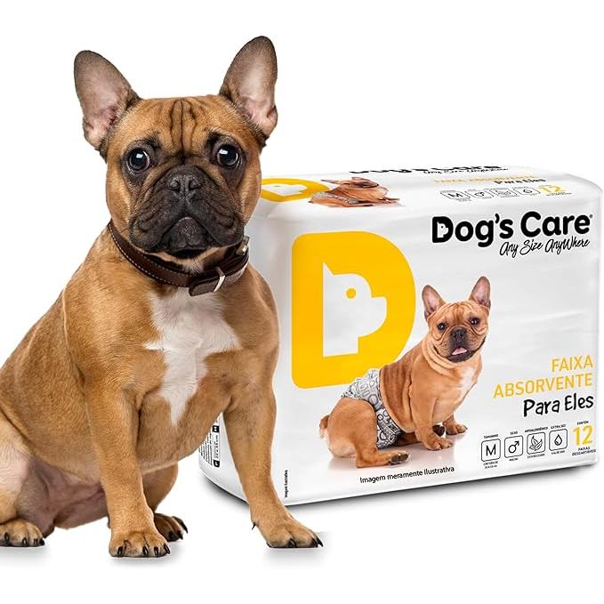 Fralda Higiênica Ajustável Antialérgica Descartável para Cachorro Macho ...